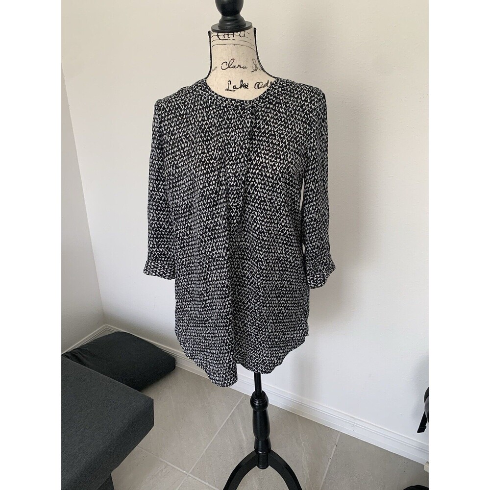 Pea In A Pod Tunic Satin Patterned Blouse Size S